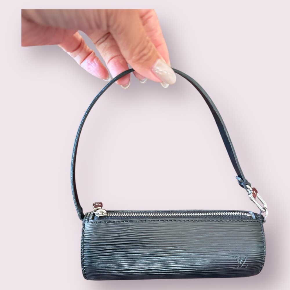 Authentic Louis Vuitton Black Epi Mini Soufflot Pochette | NWOT - Picture 2 of 6